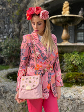 Load image into Gallery viewer, Sacchetto rosa con applicazioni.